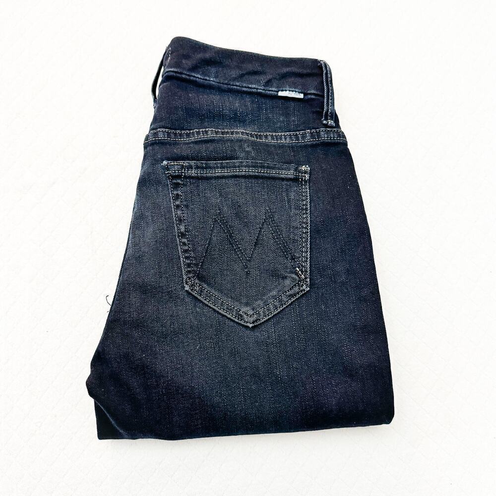 Mother High Waisted Looker Ankle Fray Last Call Dark Wash Denim Jeans Size 25 - Picture 10 of 11